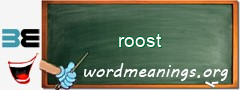 WordMeaning blackboard for roost